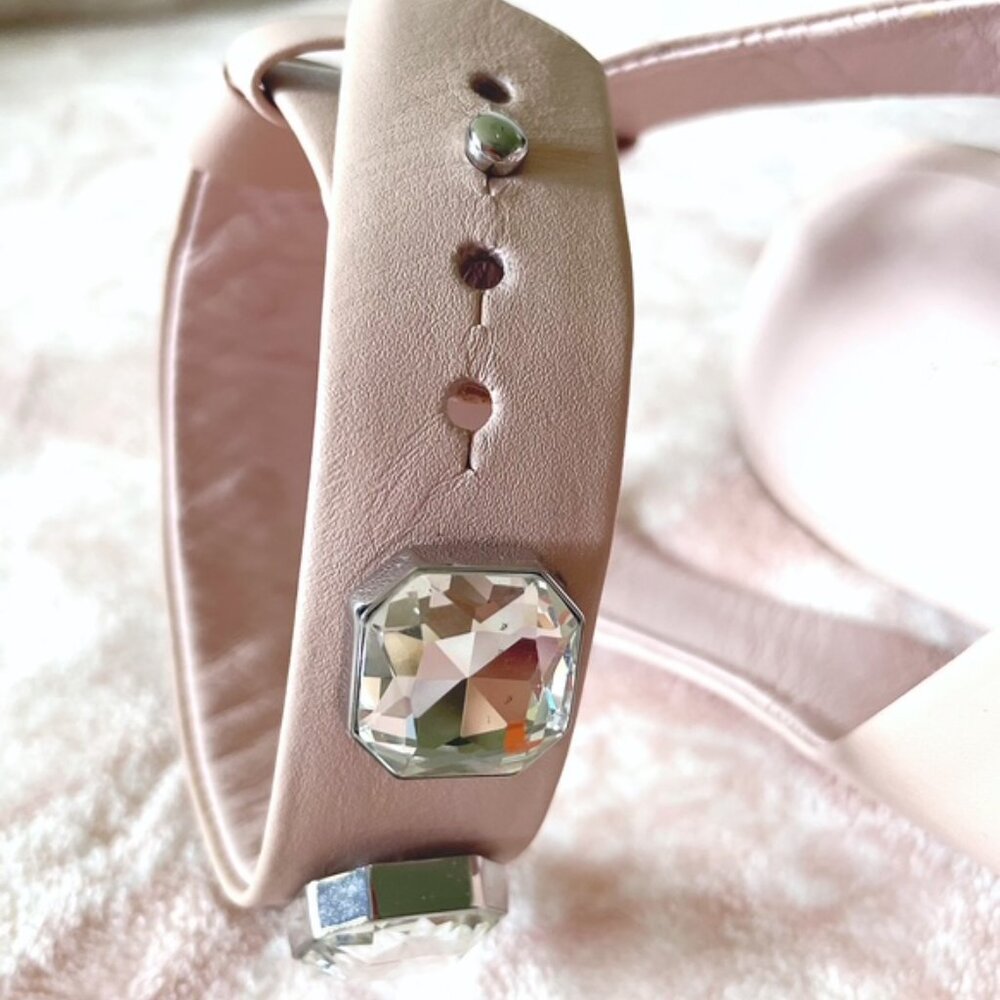Phillip Lim 3.1 Dusty Pink Leather Sandal Crystal Ankle Strap - Picture 7 of 13